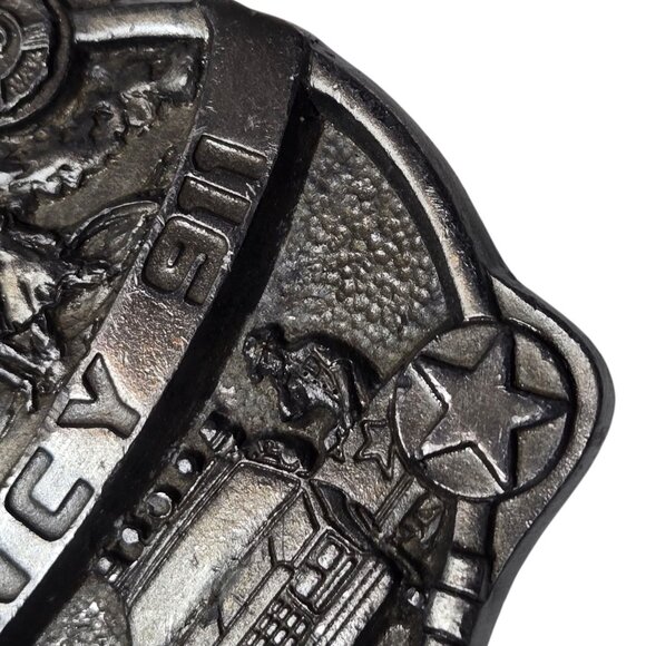 Paramedic Fireman Police Belt Buckle Vintage Emergency 911 Officer Fire Fighter - Picture 5 of 15